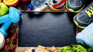 Different tools for sport and diet food - sport, health and diet